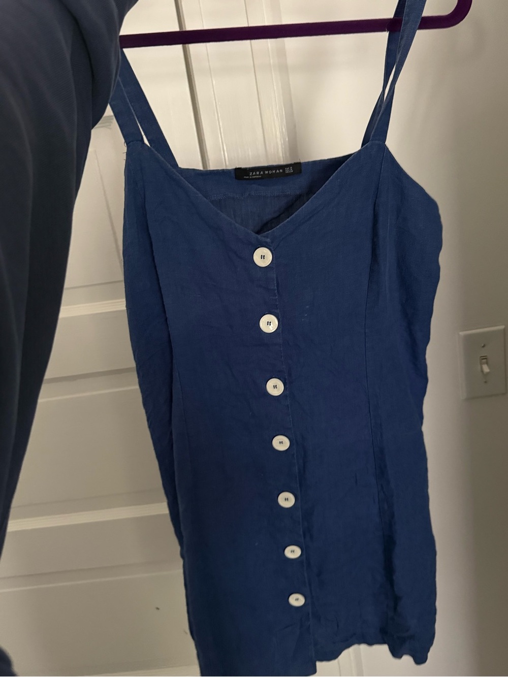 Zara Linen Blend Dress Size M - Picture 7 of 7